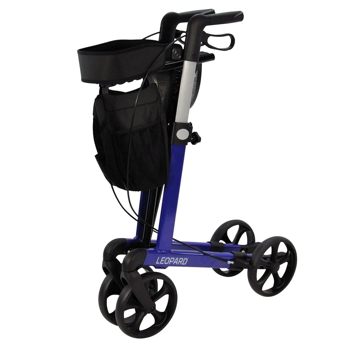 Leopard Rollator in Blue Folded.jpg